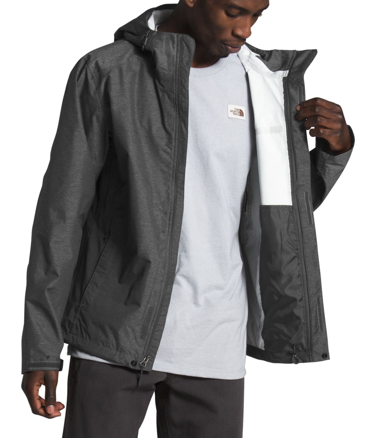 Chaqueta Venture 2 Impermeable Gris Hombre The North Face - imagen 4