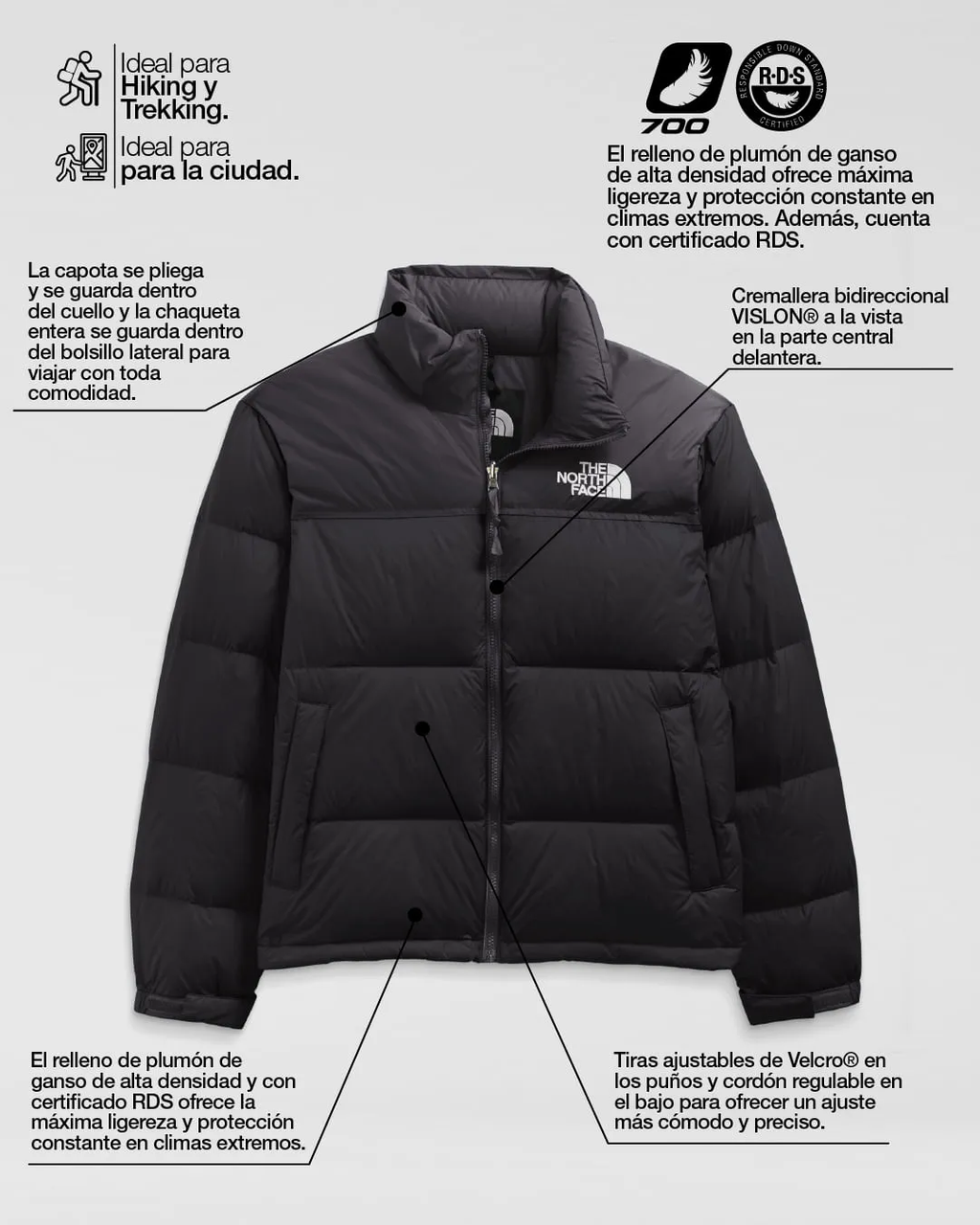 Chaqueta 1996 Retro Nuptse Térmica Rosada Mujer The North Face