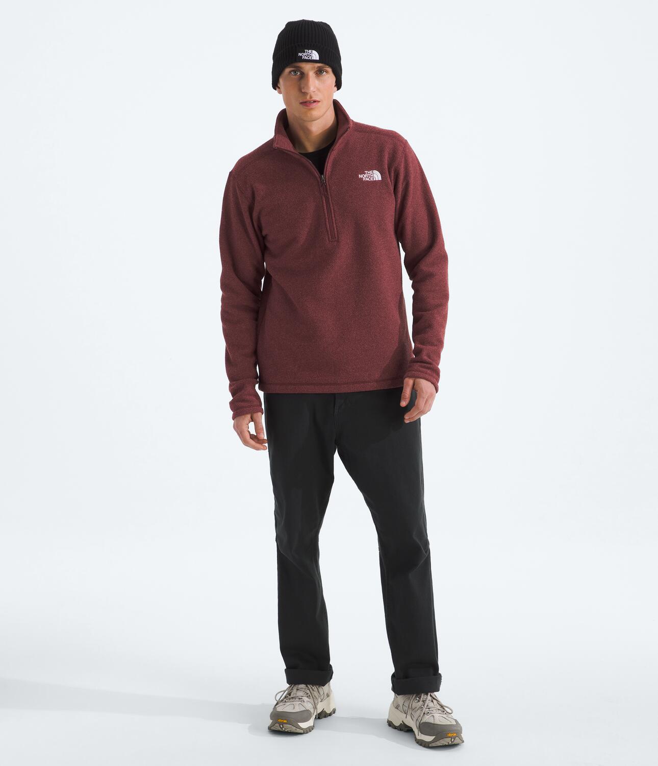 Buzo Textured Cap Rock 1/4 Zip Vinotinto Hombre The North Face - imagen 3