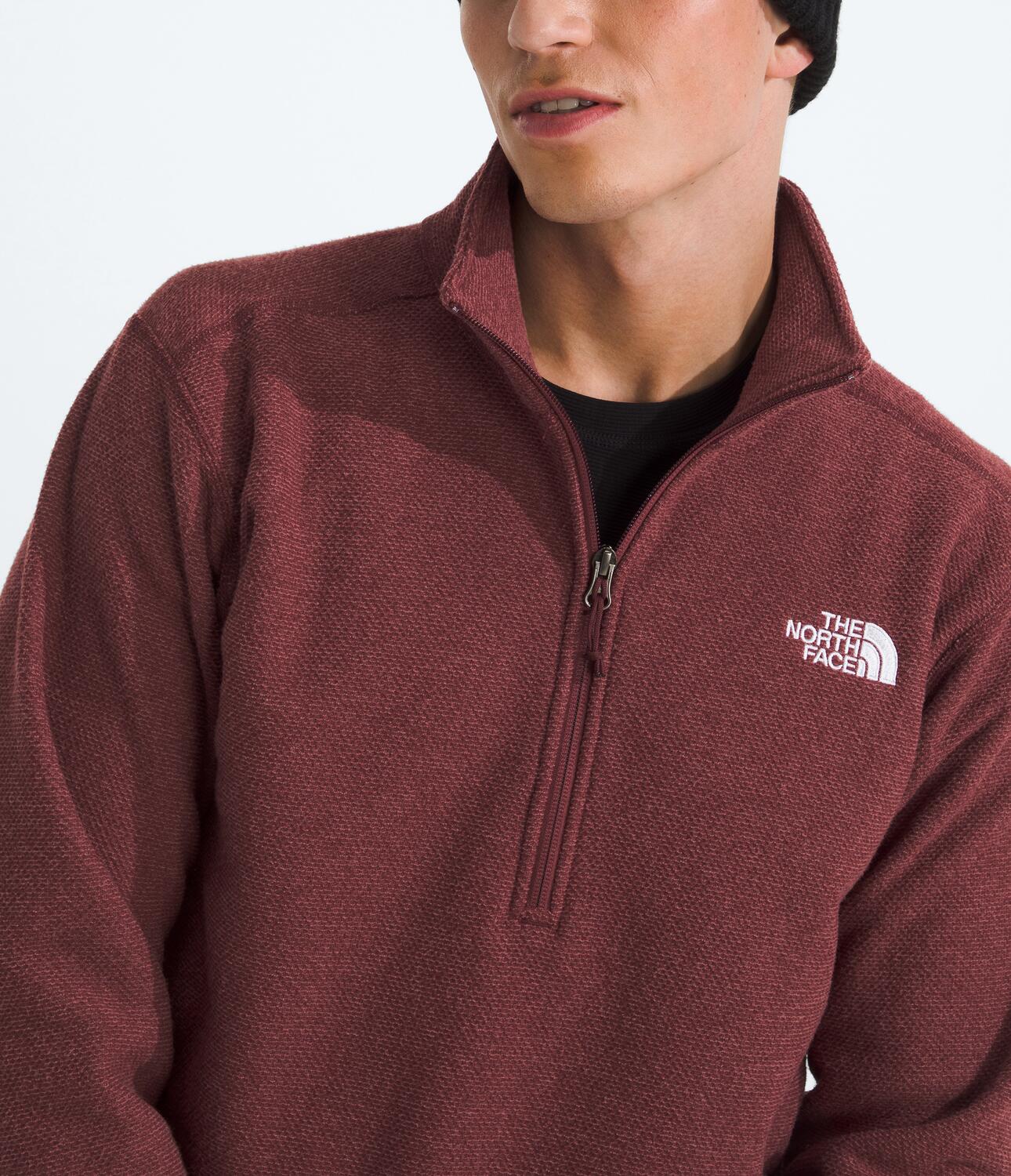 Buzo Textured Cap Rock 1/4 Zip Vinotinto Hombre The North Face - imagen 4