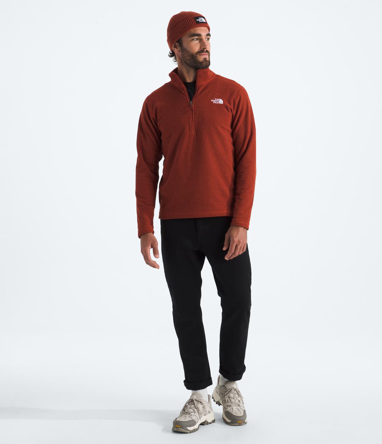 Chaqueta Polar Textured Cap Rock 1/4 Zip Rojo Hombre The North Face