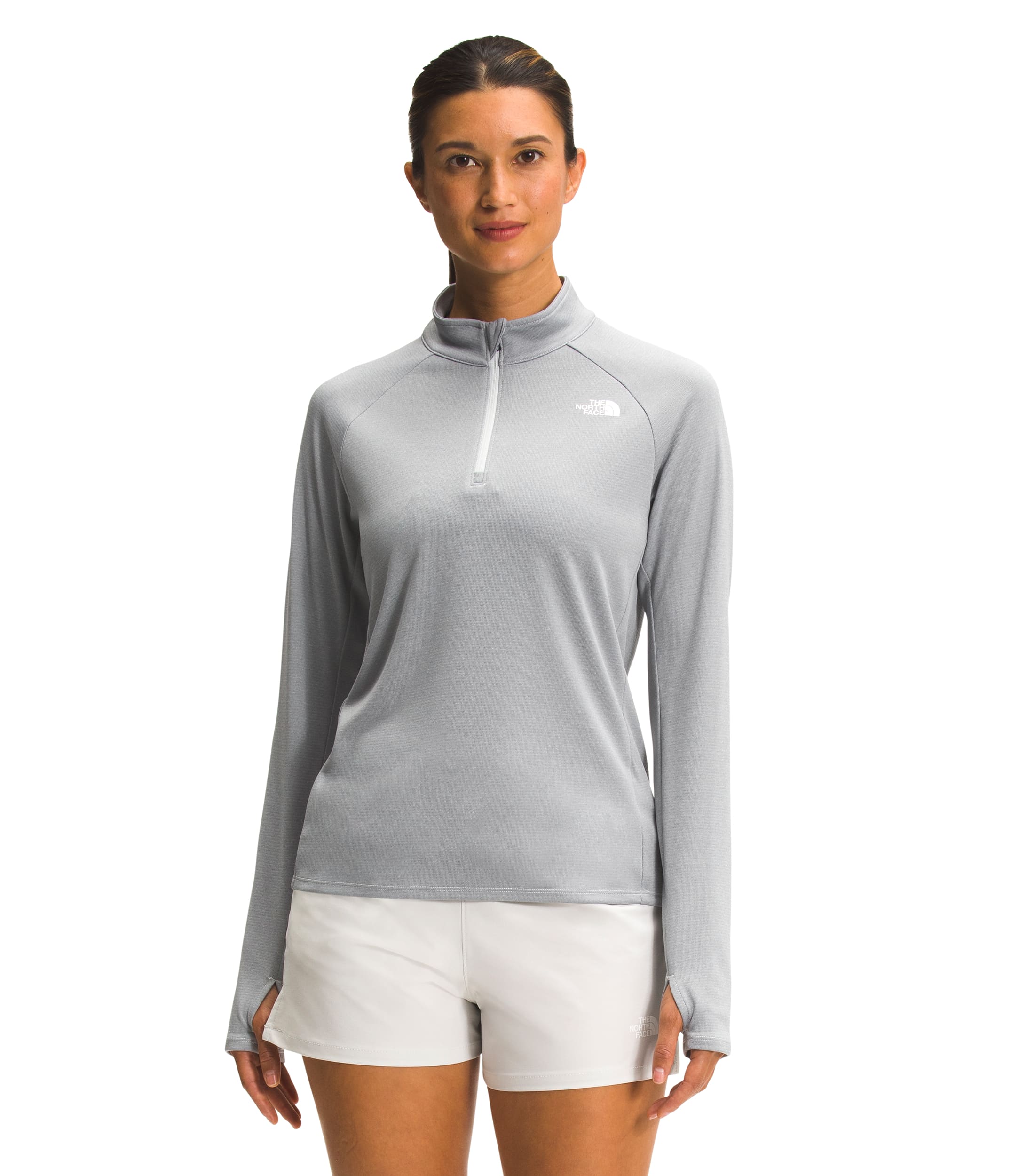Camiseta Wander 1/4 Zip Mujer Gris The North Face - imagen 1