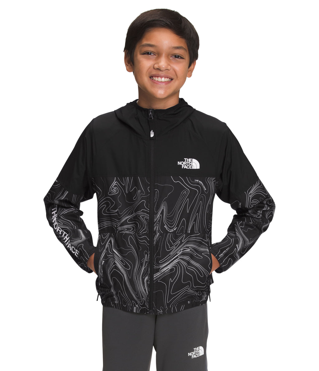 Chaqueta Printed Windwall Hoodie Negra Niño The North Face - imagen 1