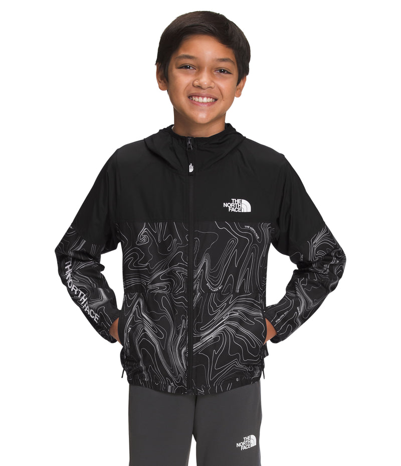 Chaqueta Printed Windwall Hoodie Negra Niño The North Face - imagen 1
