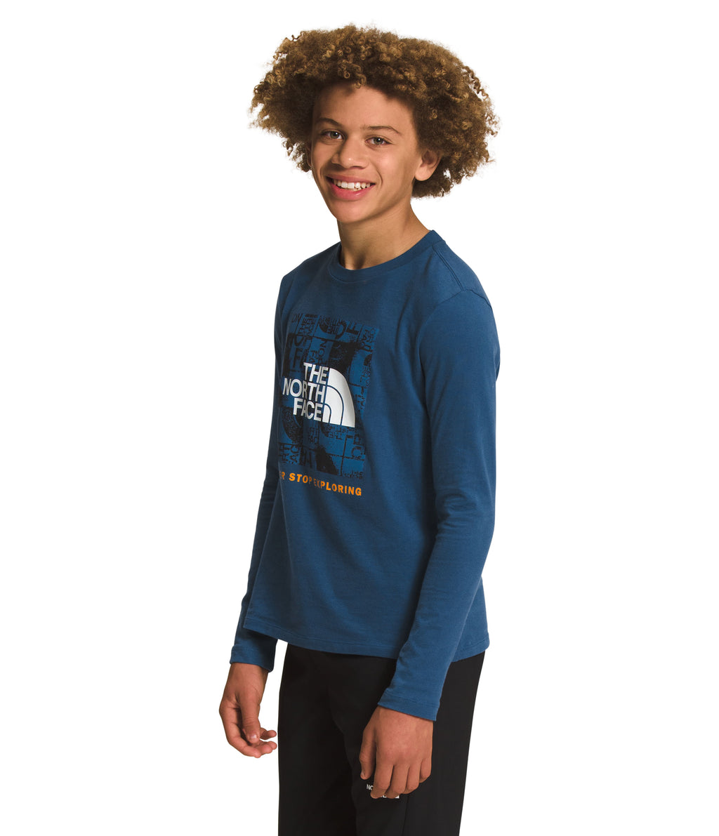 Camiseta Graphic Tee Manga Larga Azul Niño The North Face - imagen 3