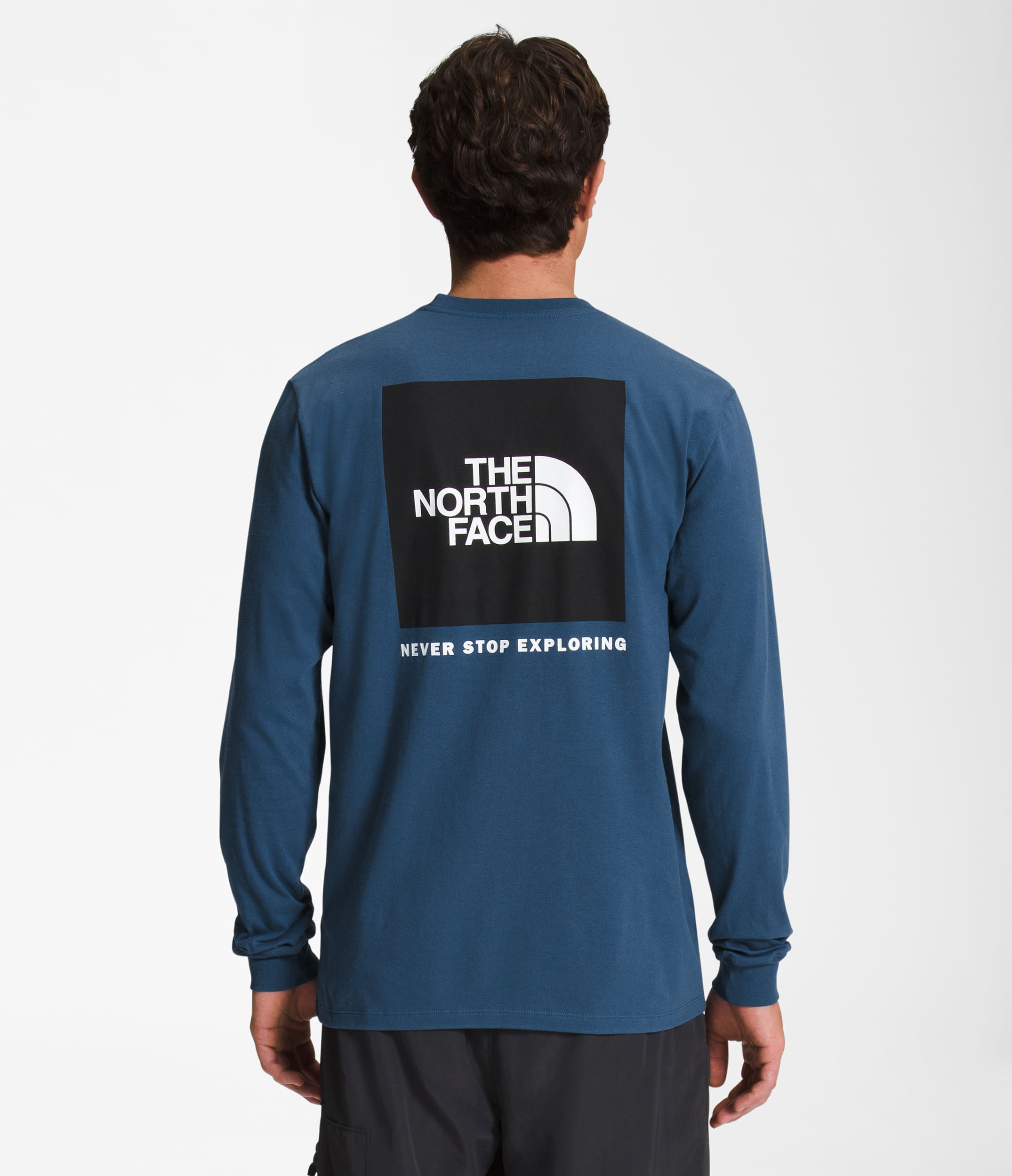 Camiseta L/S Box Nse Tee Azul Hombre The North Face - imagen 2