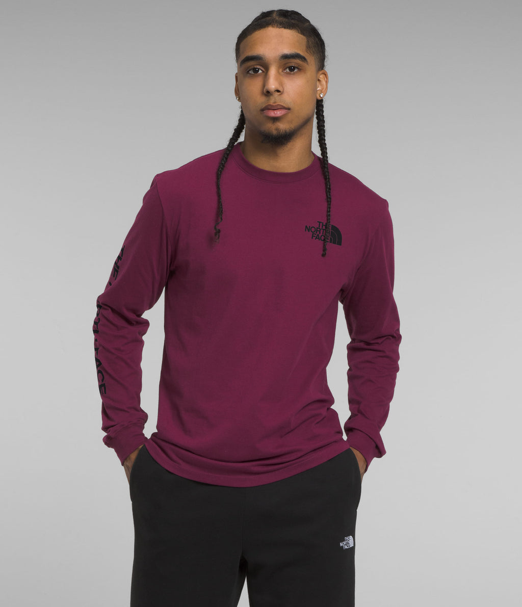 Camiseta L/S Sleeve Hit Graphic Tee Morada Hombre The North Face - imagen 1