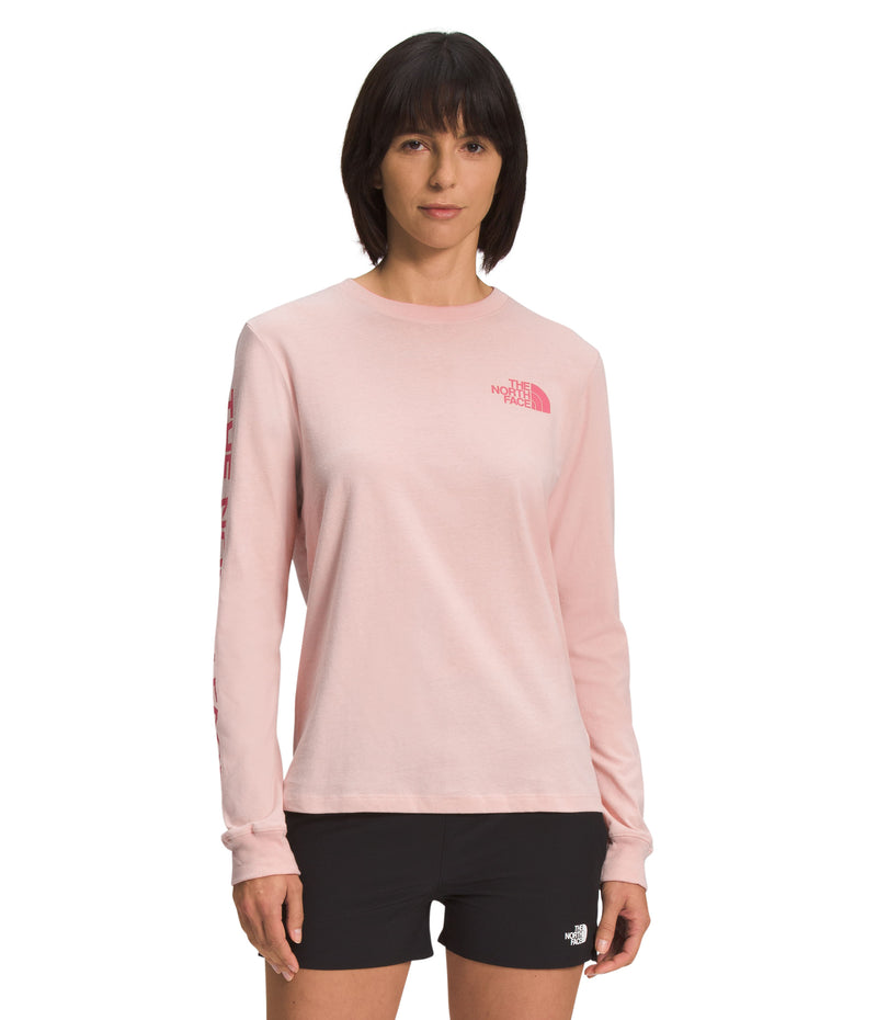 Camiseta L/S Sleeve Hit Graphic Tee Rosada Mujer The North Face - imagen 1