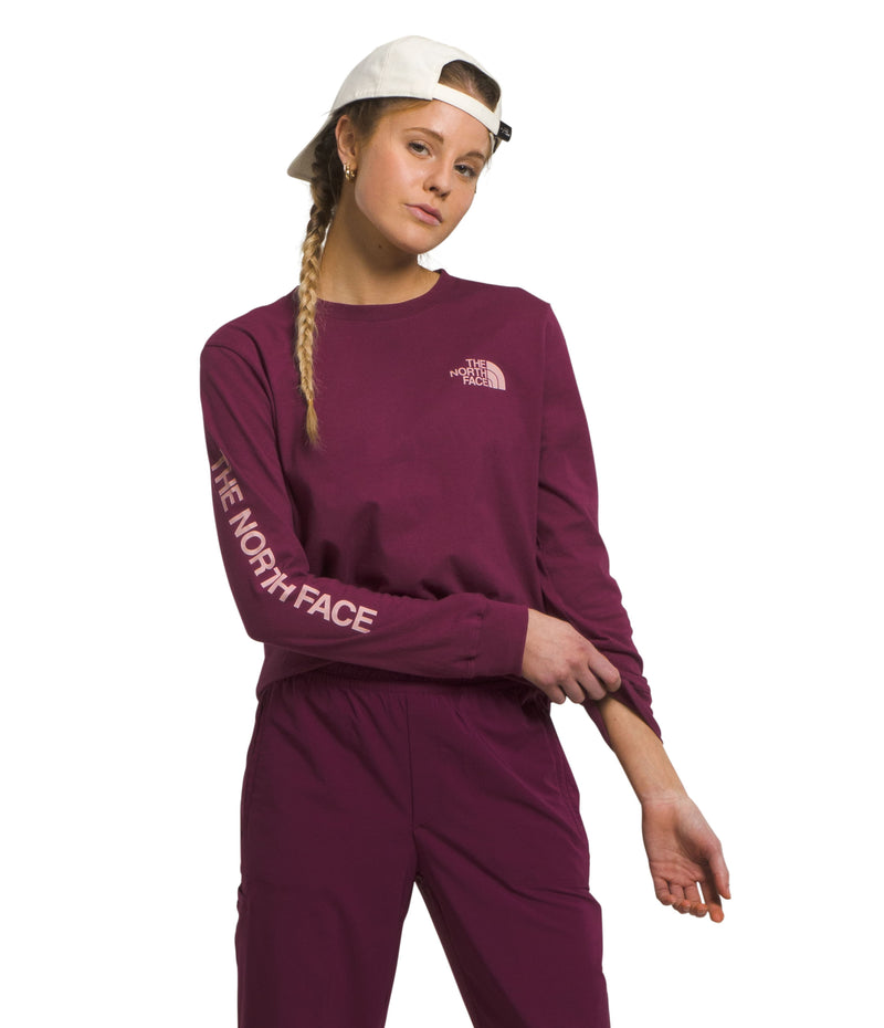 Camiseta L/S Sleeve Hit Graphic Tee Morada Mujer The North Face - imagen 1