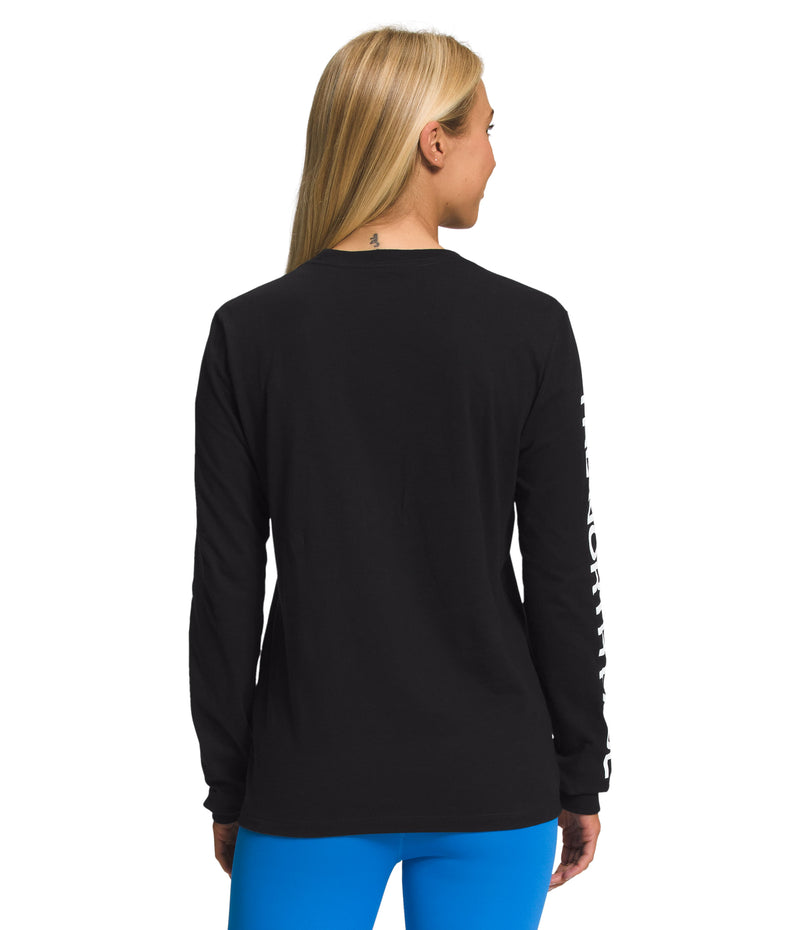 Camiseta L/S Sleeve Hit Graphic Tee Negra Mujer The North Face - imagen 2