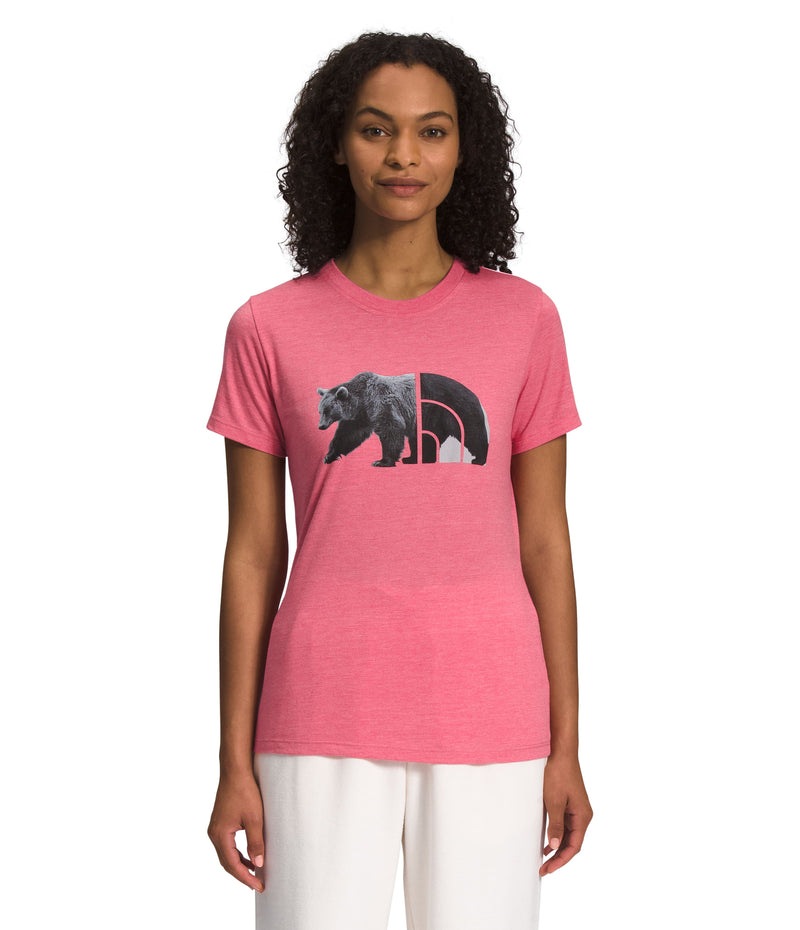 Camiseta S/S Triblend Bear Tee Rosada Mujer The North Face - imagen 1