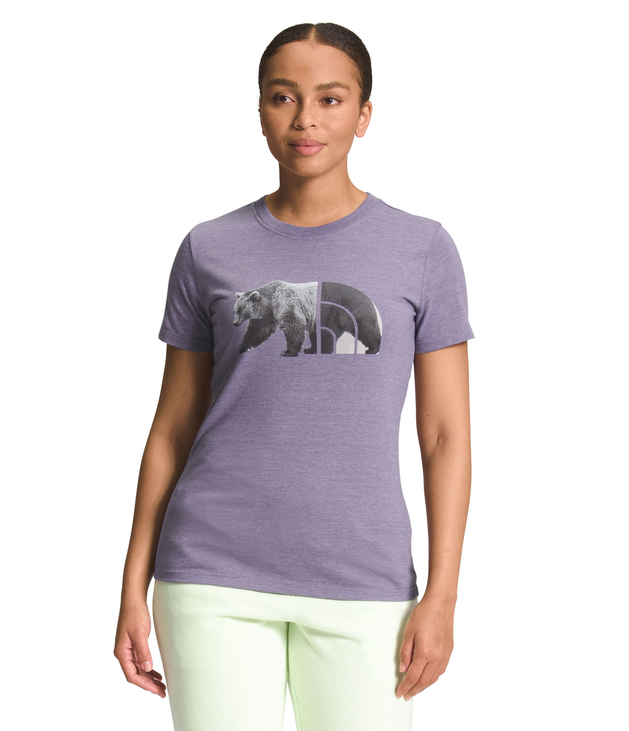 Camiseta S/S Triblend Bear Tee Morada Mujer The North Face - imagen 1