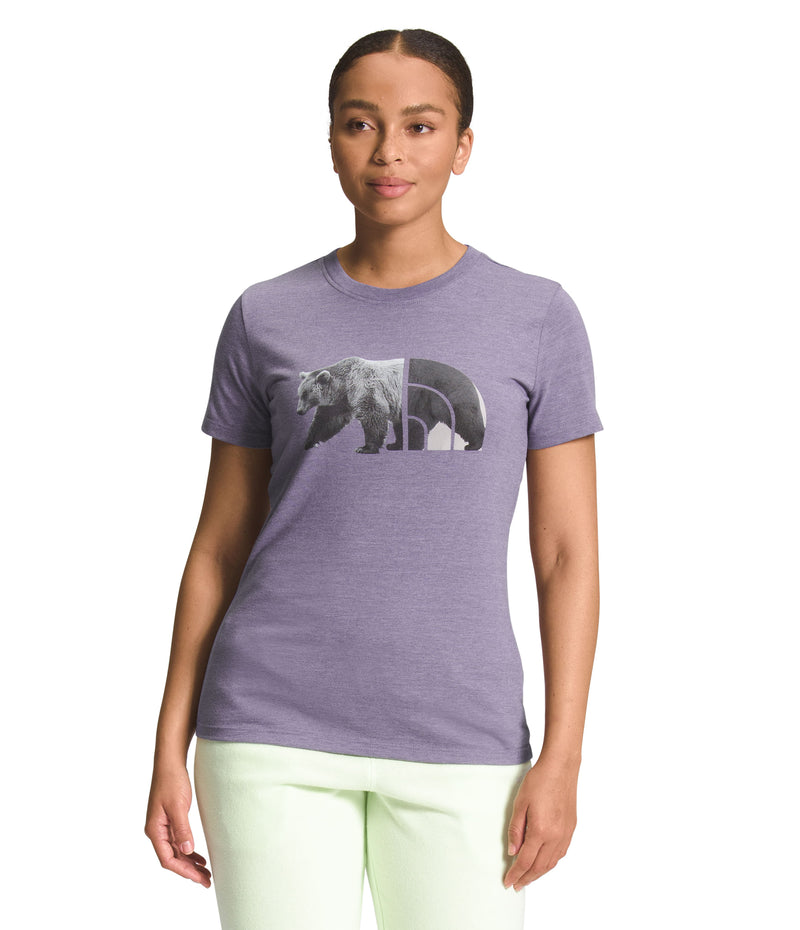 Camiseta S/S Triblend Bear Tee Morada Mujer The North Face - imagen 1