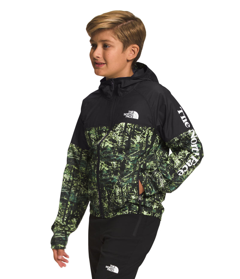 Chaqueta Never Stop Hooded Wind Rompevientos Verde Niño The North Face - imagen 3
