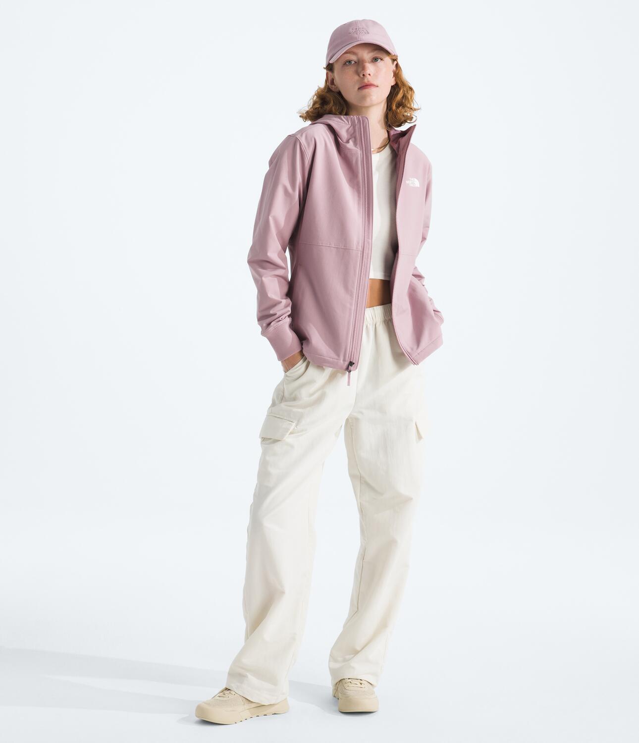 Chaqueta Rompevientos Shelbe Raschel Hoodie Rosado Mujer The North Face