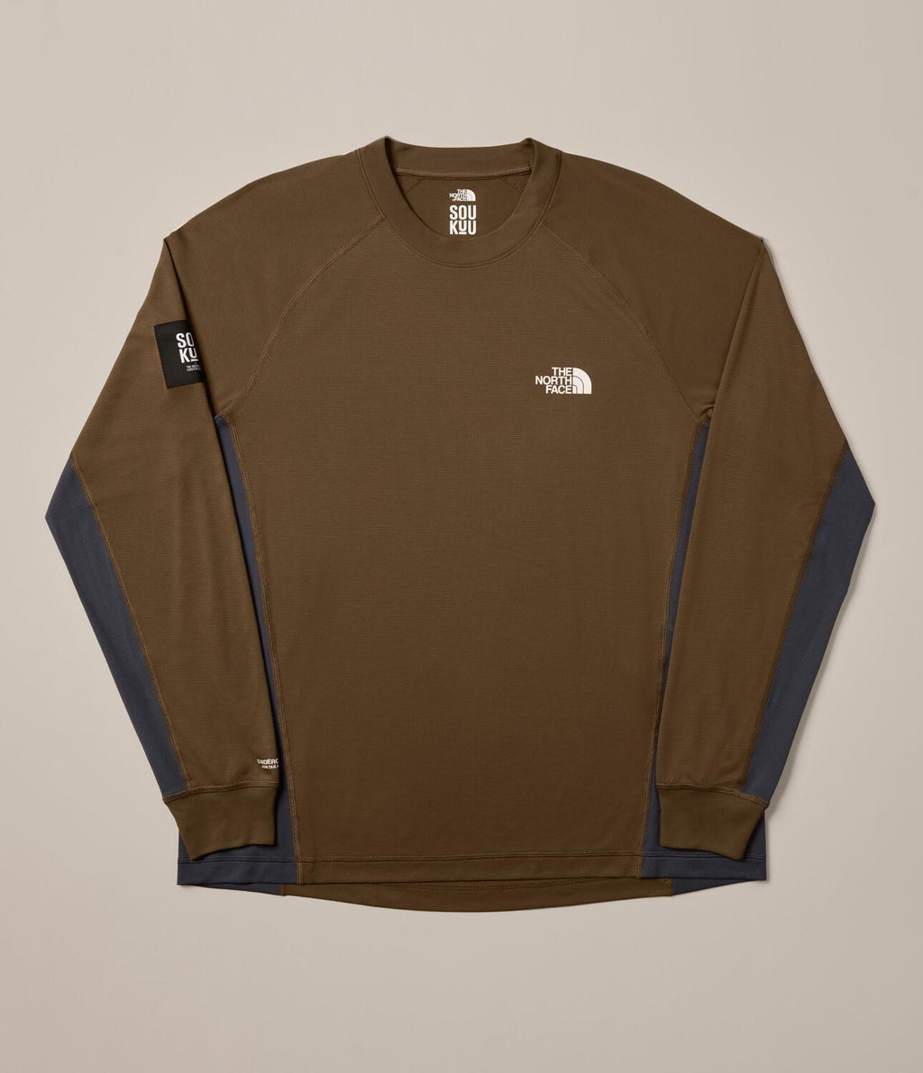 Camiseta Soukuu Tr S/S Tee Café y Gris Manga larga Unisex The North Face - imagen 4