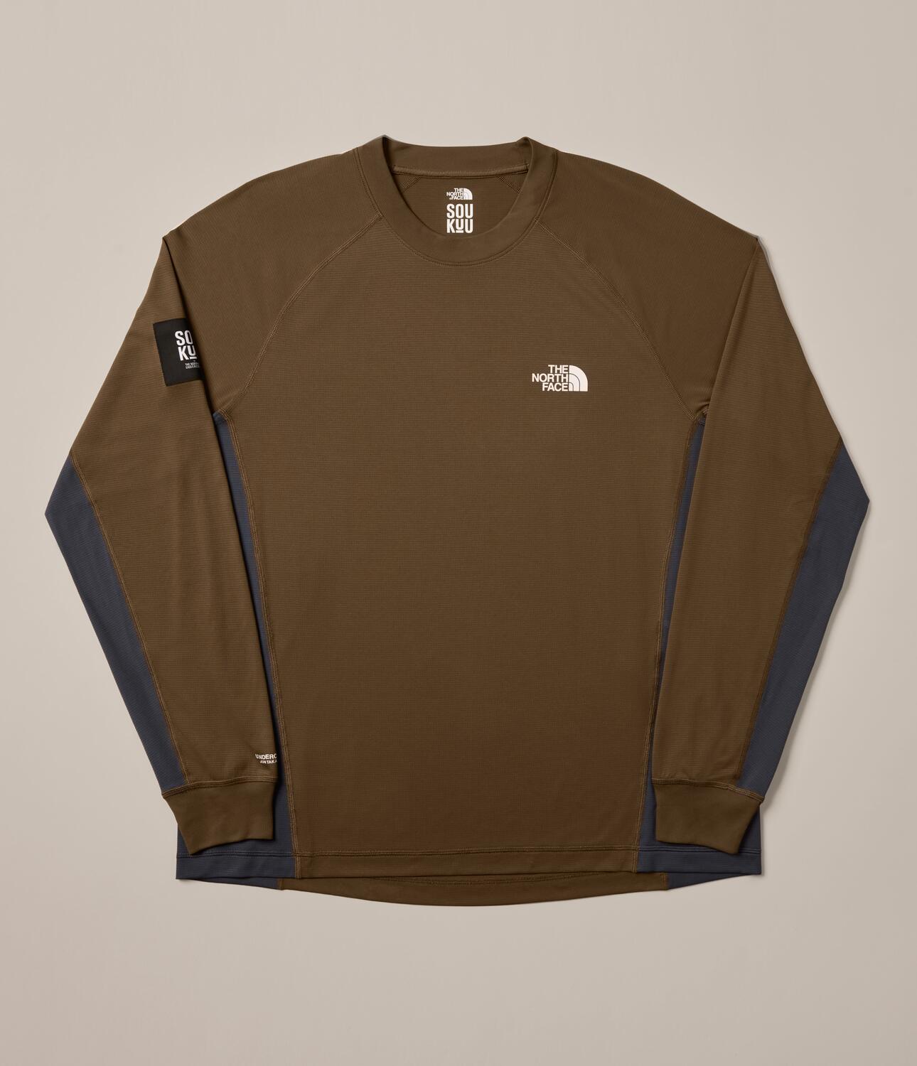 Camiseta Soukuu Tr S/S Tee Café y Gris Manga larga Unisex The North Face - imagen 4