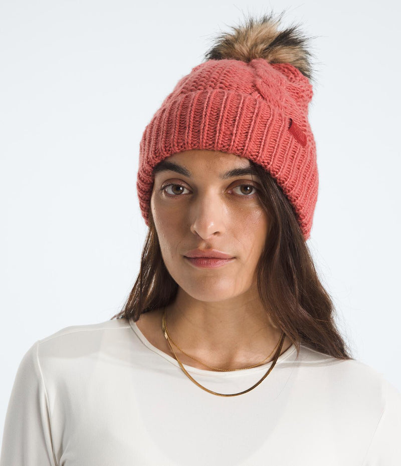 Gorro Oh Mega Fur Pom Beanie Rojo Mujer The North Face - imagen 2