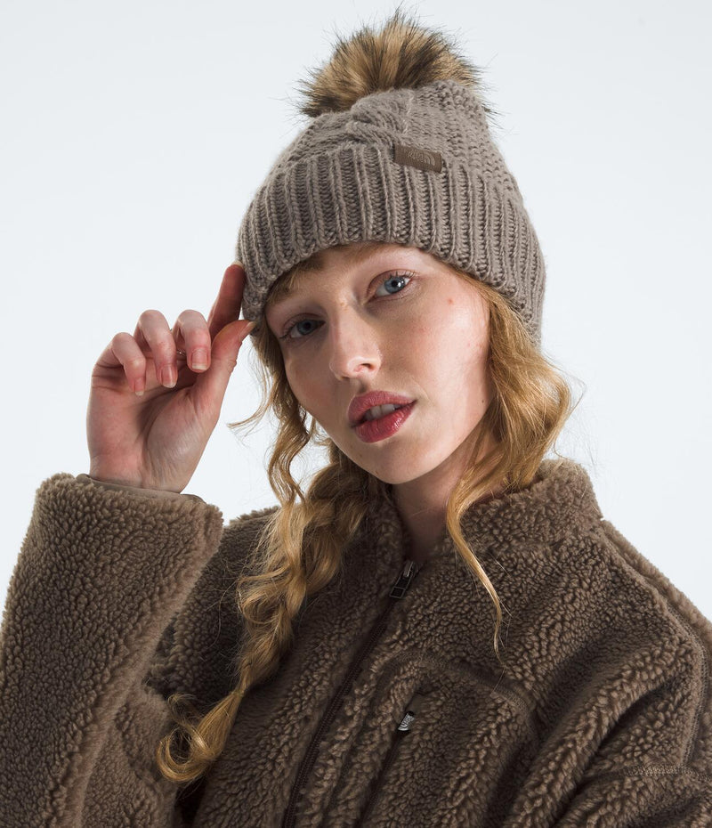 Gorro Oh Mega Fur Pom Beanie Café Mujer The North Face - imagen 2