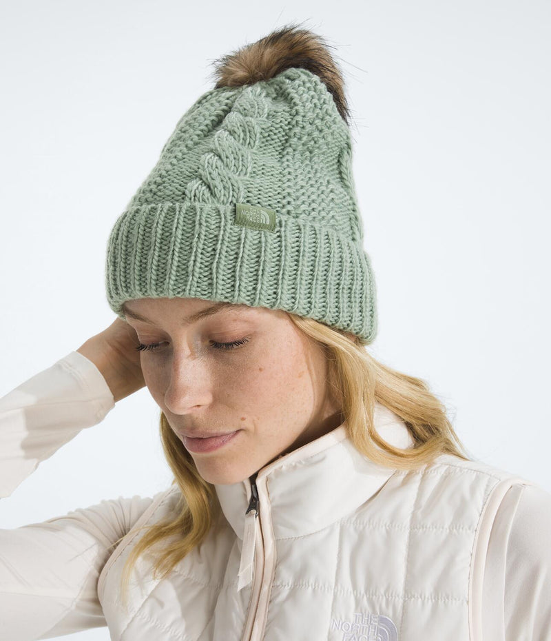 Gorro Oh Mega Fur Pom Beanie Verde Mujer The North Face - imagen 2