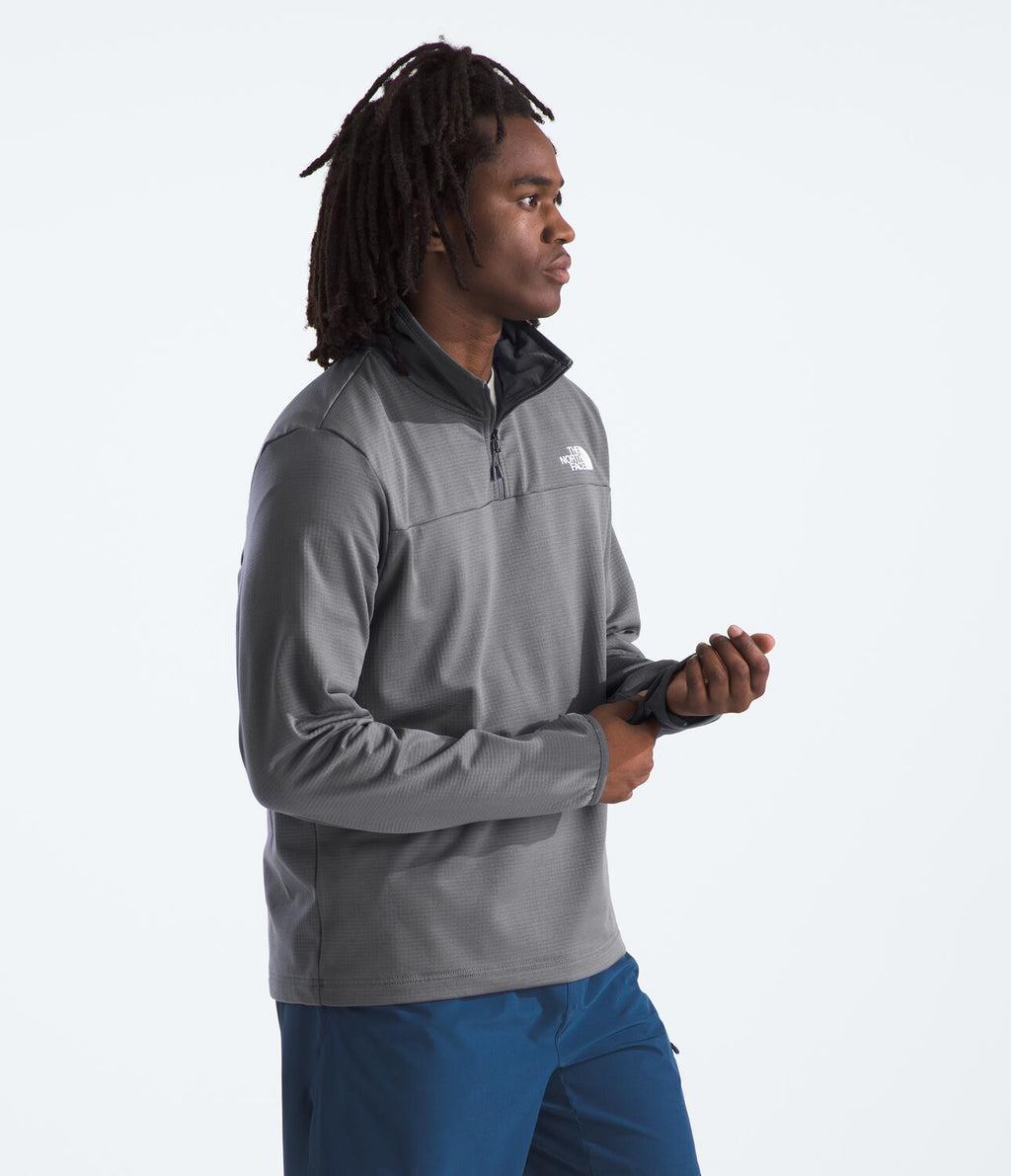 Chaqueta Polar Cedar Trail Grid Fleece 1/4 Zip Gris Hombre The North Face