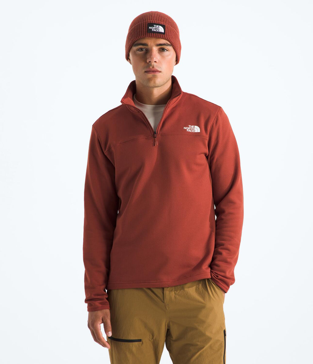 Chaqueta Polar Cedar Trail Grid Fleece 1/4 Zip Rojo Hombre The North Face
