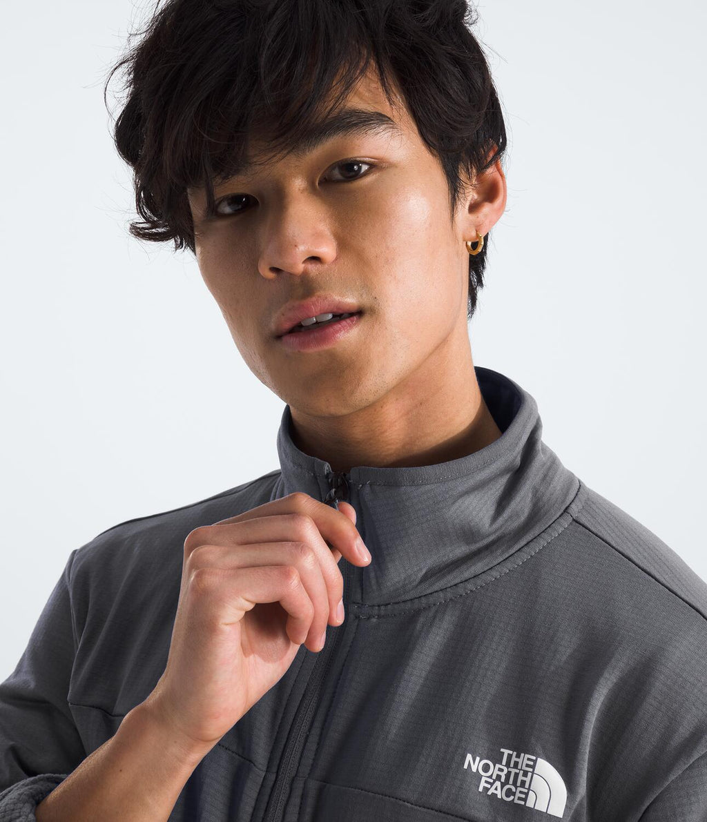 Chaqueta Polar Cedar Trail Grid Fleece Fz Jacket Gris Hombre The North Face