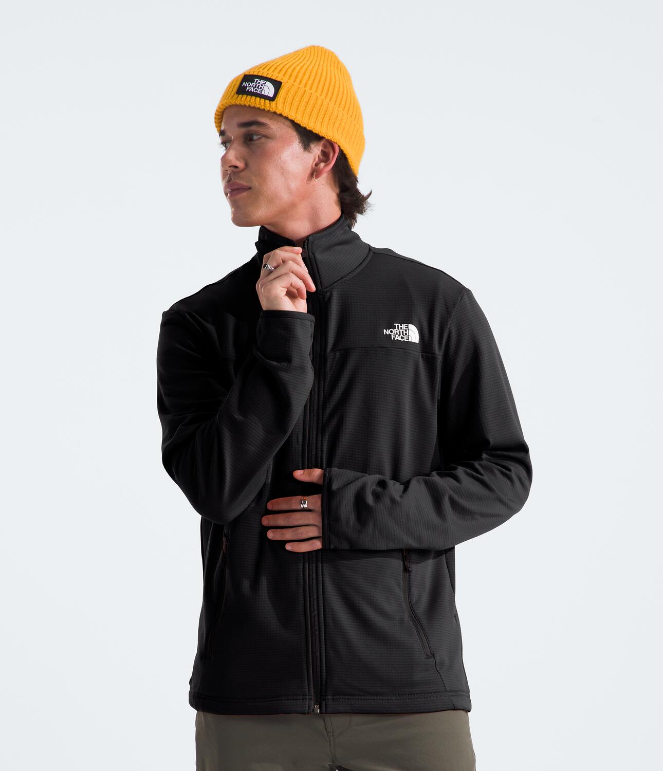 Chaqueta Polar Cedar Trail Grid Fleece Fz Jacket Negro Hombre The North Face