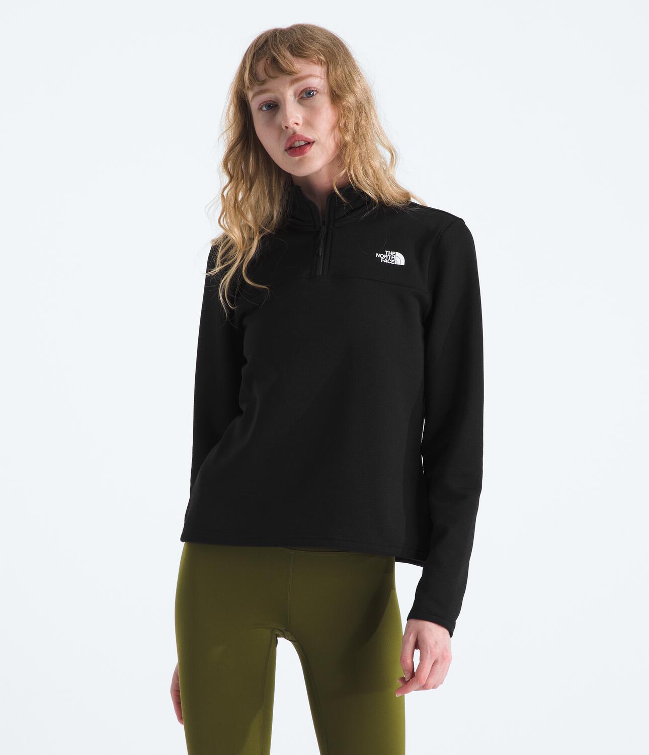 Chaqueta Polar Cedar Trail Grid Fleece 1/4 Zip Jacket Negro Mujer The North Face