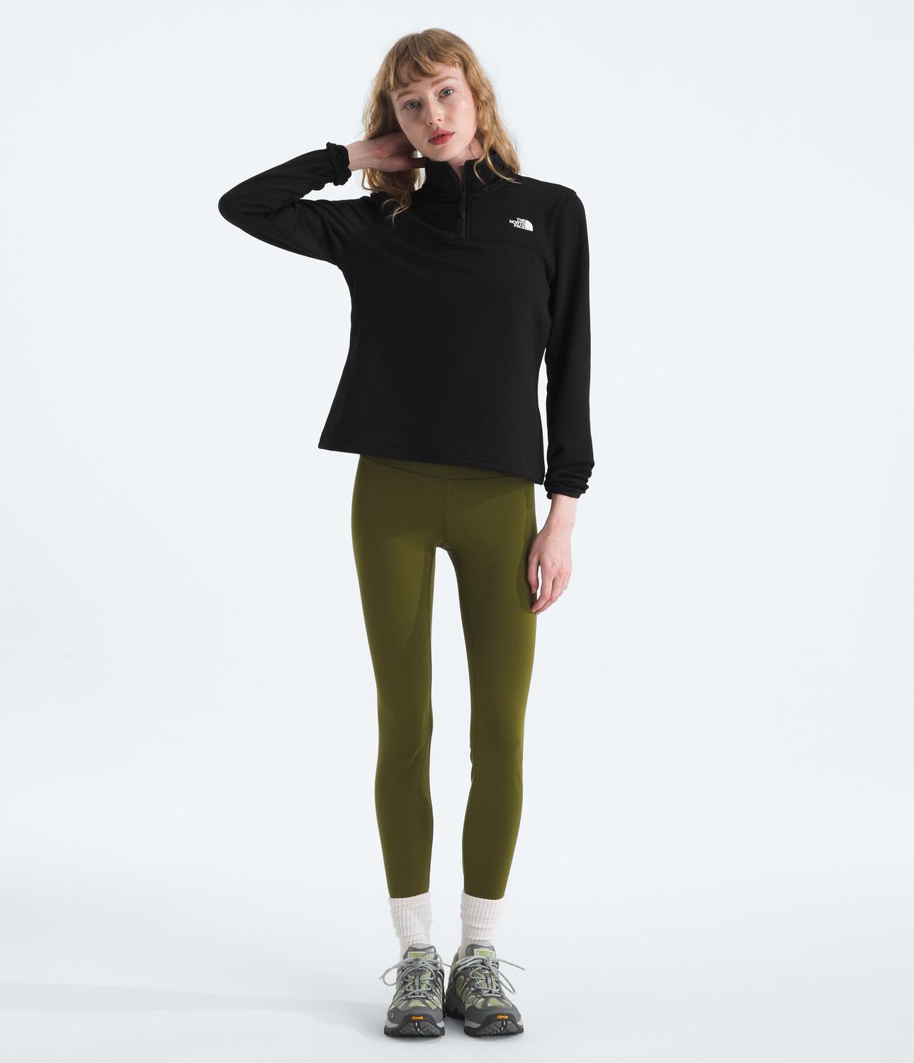 Chaqueta Polar Cedar Trail Grid Fleece 1/4 Zip Jacket Negro Mujer The North Face
