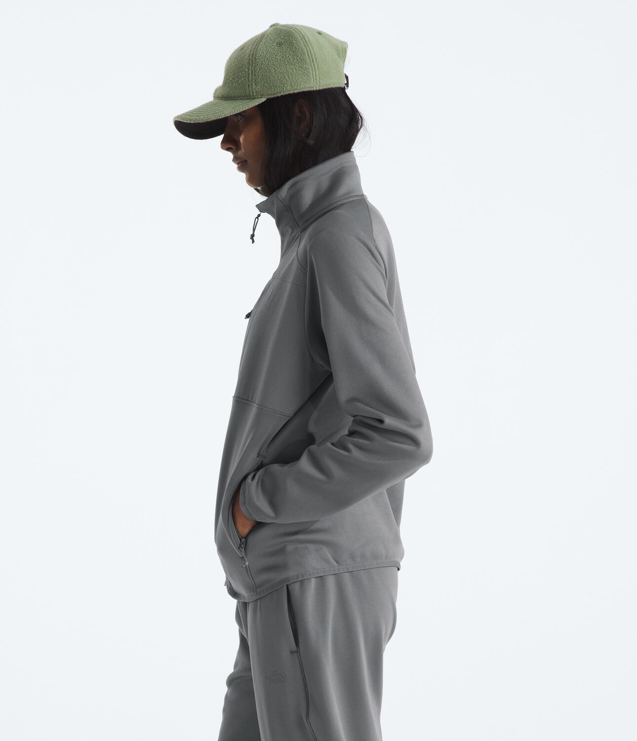Chaqueta Polar Tnf Performance Fleece Full Zip Jacket Gris Mujer The North Face