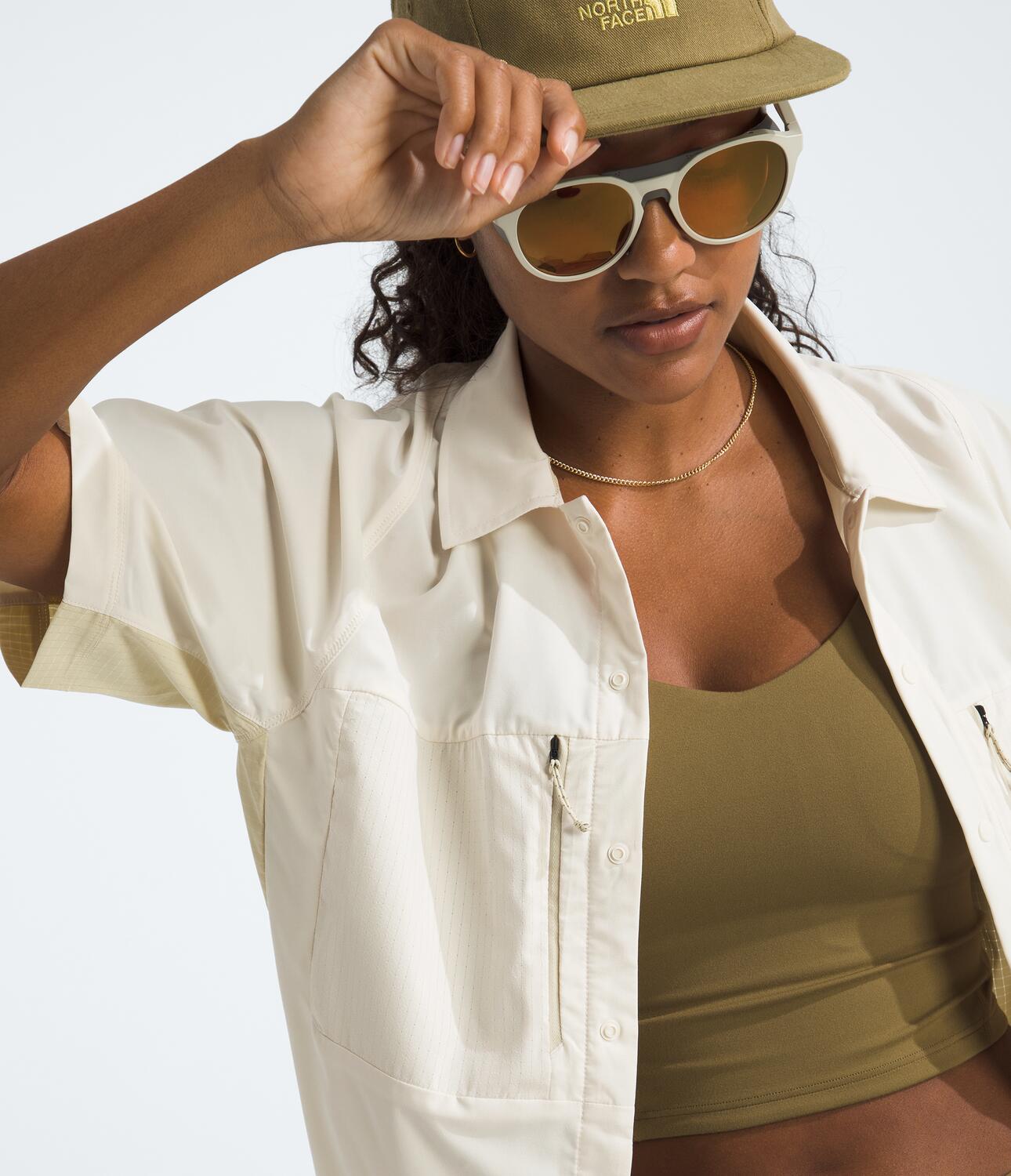 Camisa Trail Lightrange Ss Shirt Blanca Mujer The North Face