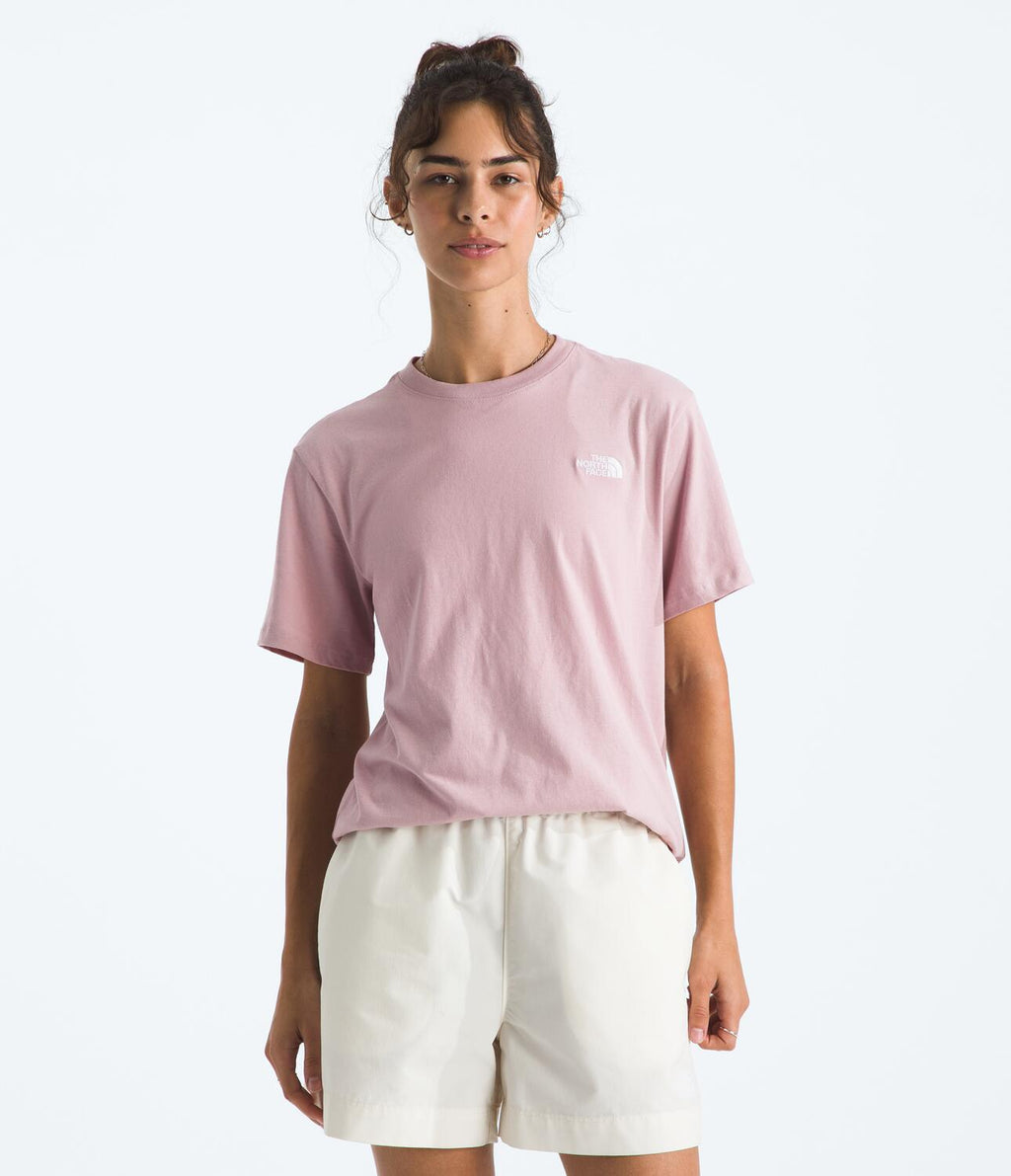 Camiseta Evolution Simple Dome Relaxed Short Sleeve Tee Rosada Mujer The North Face