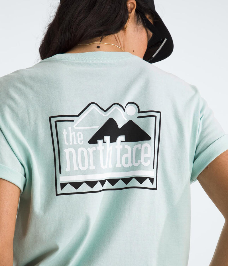 Camiseta Evolution Explore Pin Short Sleeve Tee Graphic Azul Mujer The North Face