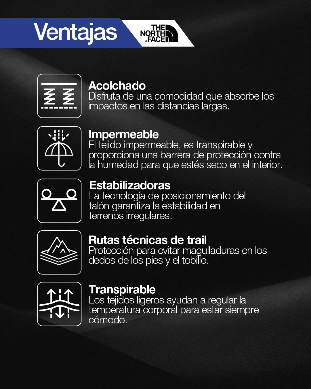 Tenis Vectiv Taraval Senderismo Negros Hombre The North Face - imagen 5